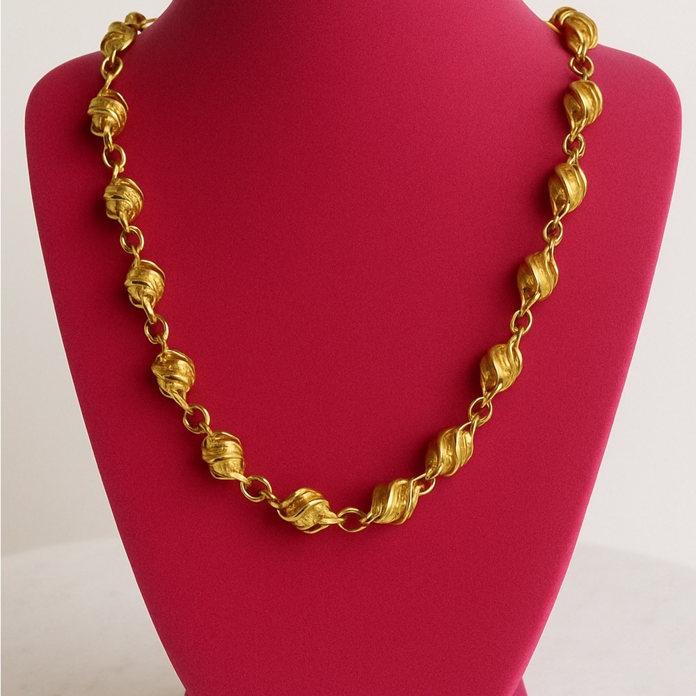 Rachel Gold Textured Necklace